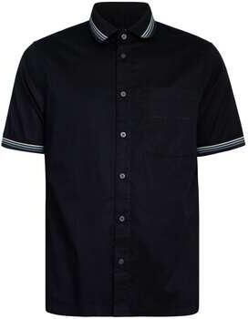 EAX Overhemd Korte Mouw Shirt met logo op de borstzak en korte mouwen