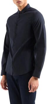 Armani Exchange Blauw Katoenen Poplin Overhemd Regular Fit Blue Heren - Foto 18