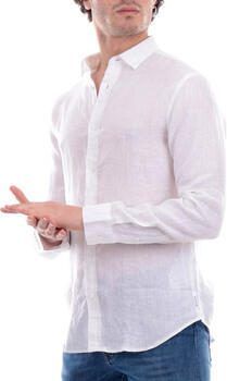 Armani Exchange Klassiek Wit Linnen Overhemd met Lange Mouwen White Heren - Foto 11