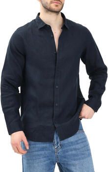 Armani Exchange Linnen Overhemd Lange Mouwen Lente Zomer Collectie Blue Heren - Foto 8
