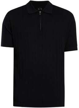 EAX Polo Shirt Korte Mouw Gebreide polo met rits