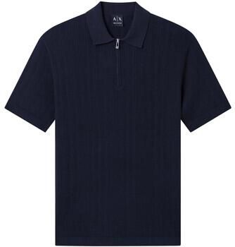 EAX Polo Shirt Korte Mouw Gebreide polo met rits