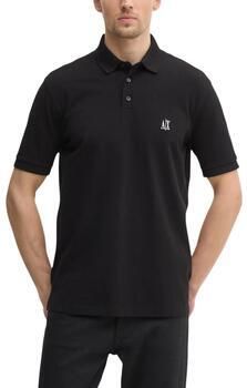 Armani Exchange Essentiële Zwarte Polo Shirt met Korte Mouwen Black Heren - Foto 3