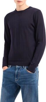 Armani Exchange Blauwe Wol Jersey T-Shirt Mannen Blue Heren - Foto 9