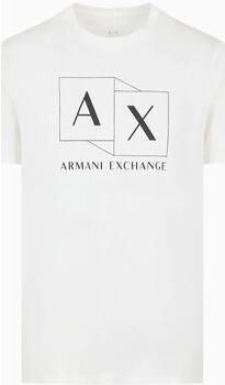 Armani Exchange Logo T-Shirt Stijlvolle Casualkleding White Heren