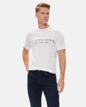 Armani Exchange Klassieke Logo Tee voor Mannen White Heren - Foto 3
