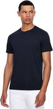 Armani Exchange Blauwe T-shirts en Polos U MM Giro Pima Blue Heren - Foto 3