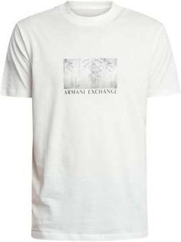 Armani Exchange Wit Bedrukt T-shirt Korte Mouw White Heren - Foto 2