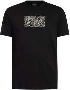 EAX T-shirt Korte Mouw Slim fit T-shirt met contourprint