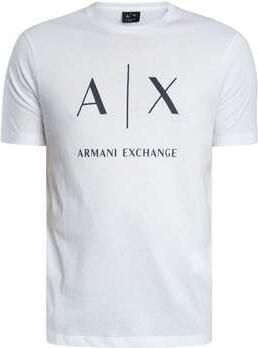 EAX T-shirt Korte Mouw Slim fit T-shirt met groot logo