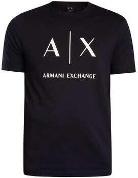 EAX T-shirt Korte Mouw Slim fit T-shirt met groot logo