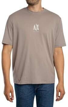 Armani Exchange Geprint T-shirt met korte mouwen en ronde hals Brown Heren - Foto 2