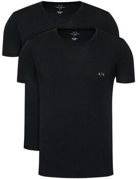 Armani Exchange Basis Katoenen T-shirt Black Heren