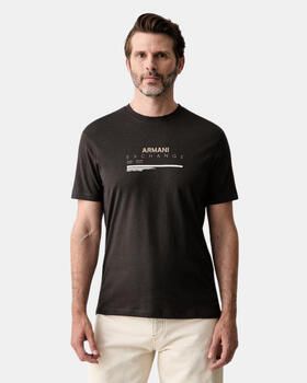 Armani Exchange Slim fit t-shirt van 100% katoen met logoprint - Foto 4