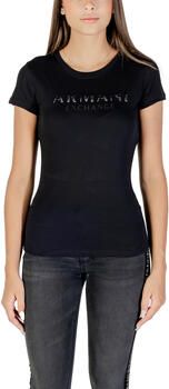 Armani Exchange T-shirt met siersteentjes en ronde hals