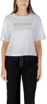 Armani Exchange Boxy fit T-shirt met siersteentjes