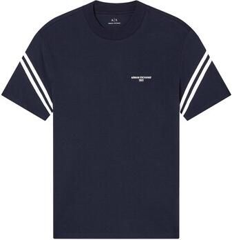 Armani Exchange T-shirt met labelstitching en ronde hals