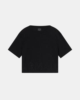 Armani Exchange Boxy fit T-shirt met siersteentjes - Foto 4
