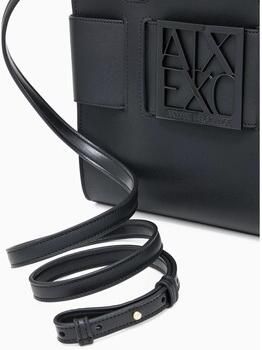 Armani Exchange Stijlvolle Polyurethaan Handtas met Polyester Voering Black Dames - Foto 8