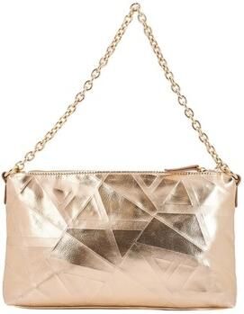 Armani Exchange Charms Logo Schoudertas Rits Sluiting Beige Dames