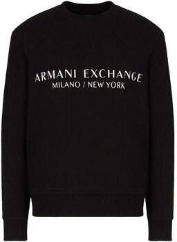 Armani Exchange Zwarte Sweater French Terry Stretch Black Heren