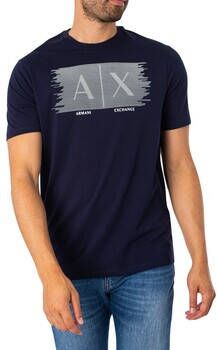 EAX T-shirt Korte Mouw Grafisch T-shirt met gestript logo