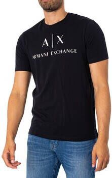 EAX T-shirt Korte Mouw Slank grafisch T-shirt