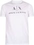 Armani Exchange Wit Logo Print T-Shirt Korte Mouw White Heren - Thumbnail 1