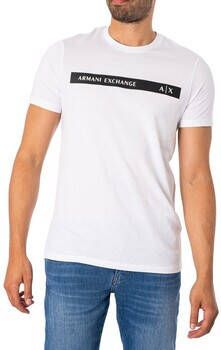 EAX T-shirt Korte Mouw T-shirt met logostreep