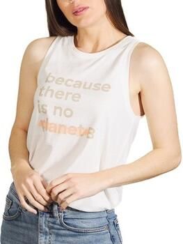 Ecoalf Mouwloos Underlinedalf T-shirt White Dames - Foto 4