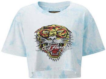 Ed Hardy T-shirt Korte Mouw Los Tigre Grop Top Turquesa