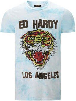 Ed Hardy T-shirt Korte Mouw Los Tigre T-Shirt Turquesa