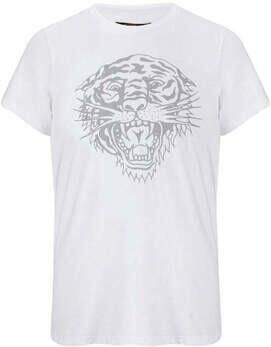 Ed Hardy T-shirt Korte Mouw Tiger Glow T-Shirt White