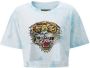 Ed Hardy T-shirt Korte Mouw Los tigre grop top turquesa - Thumbnail 1