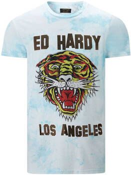 Ed Hardy T-shirt Korte Mouw Los tigre t-shirt turquesa
