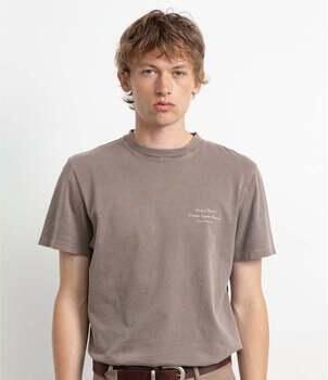 Edmmond Studios T-shirt Korte Mouw Stones Tee Plain Chocolate