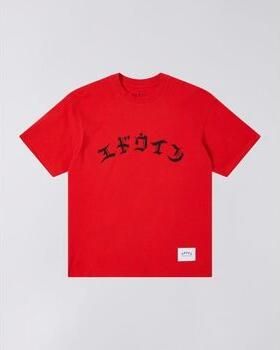 Edwin T-shirt Korte Mouw I034162.-3F8.67 FIERY RED