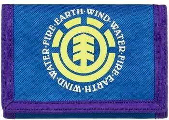 Element Herenportemonnee met klittenbandsluiting en ritsvak Blue Unisex