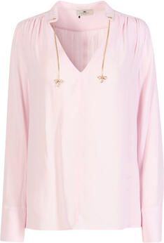Elisabetta Franchi Roze Viscose Shirt met Charms Pink Dames - Foto 6