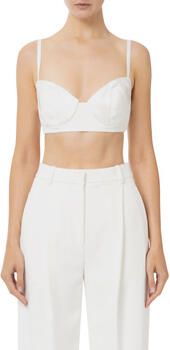 Elisabetta Franchi Ivoor Bustier Top Elegant Damesmode Beige Dames - Foto 5