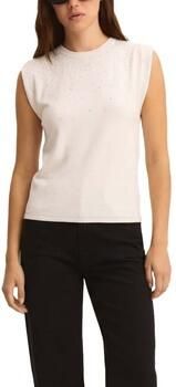 Twinset Hoge Taille Roze Broek Wijde Pijpen Pink Dames - Foto 5