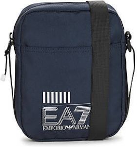 Emporio Armani EA7 Blauwe Kleine Core Pouch Tas met Verstelbare Band Blauw Heren