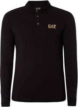 Emporio Armani EA7 Polo Shirt Lange Mouw Poloshirt met lange mouwen van jersey met logo