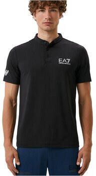 Emporio Armani EA7 T-shirt Korte Mouw Ventus 7 Logo T-shirt met knopen
