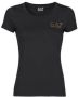 Emporio Armani EA7 Slim Fit Katoenen Jersey T-Shirt Black Dames - Thumbnail 1