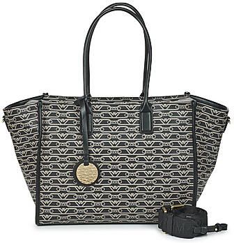 Emporio Armani Schoudertas met Jacquard-logo patroon Black Dames