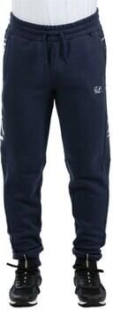 Emporio Armani EA7 Blauwe en zilveren EA7 broek voor heren Blue Heren