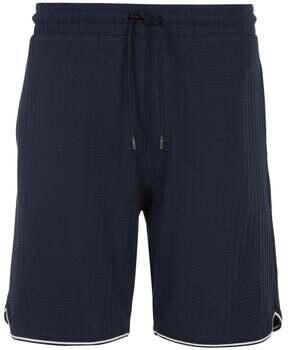 Emporio Armani Korte Broek Lounge Waffle Bermuda Shorts Armani Blue