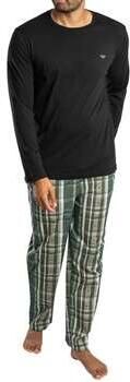 Emporio Armani Pyjama-sets Pyjamaset met lange mouwen en ruitjespatroon en adelaar