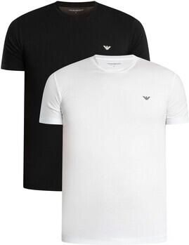 Emporio Armani Pyjama's nachthemden 2-pack Lounge Crew aansluitende T-shirts